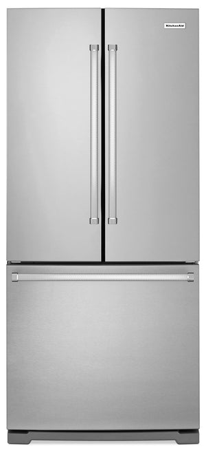 Réfrigérateur KitchenAid de 22 pi³ et de 30 po à portes françaises - acier inoxydable - KRFF300ESS