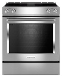  Cuisinière électrique KitchenAid de 6,4 pi³ avec technologie AquaLiftMD et autonettoyage - acier ino…