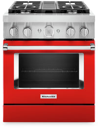  Cuisinière intelligente hybride KitchenAid de 4,1 pi³ avec autonettoyage - rouge passion - KFDC500JP…