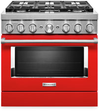  Cuisinière intelligente hybride KitchenAid de 5,1 pi³ avec autonettoyage - rouge passion - KFDC506JP…