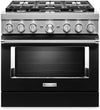 Cuisinière intelligente hybride KitchenAid de 5,1 pi³ avec autonettoyage - noir impérial - KFDC506JBK