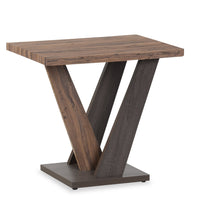 Table de bout moderne Kinsley de 23,6 po - bois brun foncé