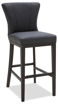  Tabouret bar Quinn en tissu de cuir végétalien - gris