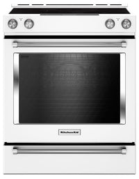  Cuisinière électrique KitchenAid de 7,1 pi³ avec technologie AquaLiftMD et autonettoyage - blanche -…