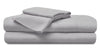 Ensemble de draps haute performance Hyper-Linen de BEDGEAR 4 pièces pour très grand lit - gris clair
