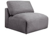 Fauteuil sans accoudoirs Lotus en chenille - anthracite