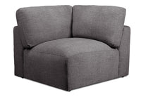  Fauteuil en coin Lotus en chenille - anthracite 