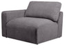 Fauteuil de gauche Lotus en chenille - anthracite