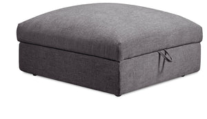 Pouf Lotus en chenille - anthracite