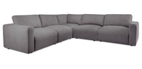  Sofa sectionnel modulaire Lotus 5 pièces en chenille - anthracite 