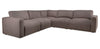 Sofa sectionnel modulaire Lotus 5 pièces en chenille - café