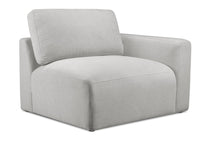  Fauteuil de droite Lotus en chenille - lin 