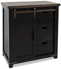 Armoire décorative Madison de 32 po avec porte coulissante - noire