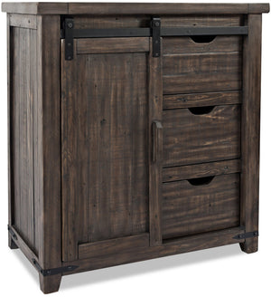 Armoire décorative Madison de 32 po avec porte coulissante - brune