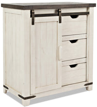 Armoire décorative Madison de 32 po avec porte coulissante - blanche