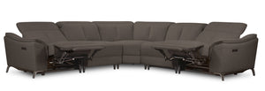 Sofa sectionnel à inclinaison électrique Matrix 5 pièces - métal 