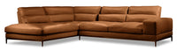  Sofa sectionnel de gauche Milan 2 pièces - brun 