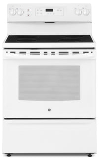  Cuisinière électrique GE de 5 pi³ avec élément de cuisson double et mode sabbat certifié - blanche -…