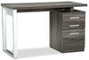 Bureau réversible Oscar de 47 po avec rangement - gris