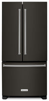 Réfrigérateur KitchenAid de 22 pi³ et de 33 po à portes françaises - acier inoxydable noir avec fini PrintShieldMC - KRFF302EBS