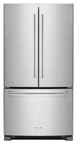 Réfrigérateur KitchenAid de 20 pi³ et de 38,5 po à portes françaises - acier inoxydable - KRFC300ESS