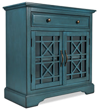 Armoire décorative Marseille de 32 po avec tiroir - bleu antique