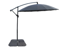  Parasol Shanghai pour la terrasse avec base 4 pièces - anthracite 