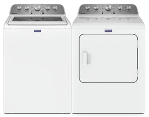 Laveuse à chargement par le haut de 5,5 pi³ et sécheuse électrique de 7 pi³ de Maytag