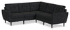 Sofa sectionnel modulaire BLOK à accoudoirs évasés - anthracite