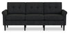 Sofa modulaire BLOK de Scott Living de 88,97 po en tissu gris anthracite avec accoudoirs enroulés et coussins réversibles