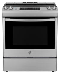  Cuisinière électrique GE de 5,2 pi3 à convection avec friture à air sans préchauffage - JCS830SVSS  