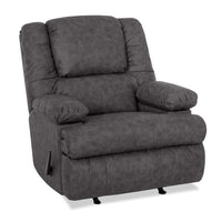  Fauteuil berçant inclinable 5598 en tissu d'apparence cuir - echo ardoise 