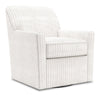 Fauteuil d’appoint pivotant Sofa Lab personnalisable de 31 po fabriqué au Canada en tissu blanc Dolphin