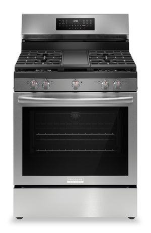 Cuisinière à gaz Frigidaire Gallery de 5,1 pi³ avec convection totale et friture à air - acier inoxydable Smudge-ProofMD - GCRG3060BF