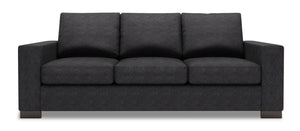 Sofa personnalisable Track de Sofa Lab de 85 po au Canada en tissu de chenille grise Luxury Charcoal avec accoudoirs rectilignes