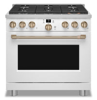  Cuisinière intelligente à gaz Café de 6,2 pi³ avec convection européenne véritable et grilles autone…