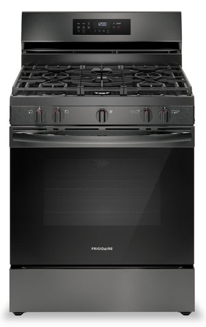 Cuisinière à gaz Frigidaire de 5,1 pi³ avec friture à air et cuisson par convection - acier inoxydable noir - FCRG3083AD