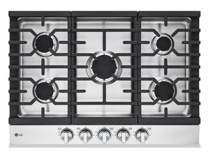 Surface de cuisson à gaz LG de 30 po à 5 éléments - acier inoxydable Smudge-ProofMD - CBGJ3023S