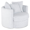 Fauteuil d’appoint pivotant Cuddler Midi de 42 po fabriqué au Canada en tissu de chenille - gris Teddy Star