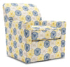 Fauteuil d’appoint pivotant Sofa Lab personnalisable de 31 po fabriqué au Canada en tissu - Sunshine multicolore