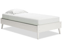  Lit plateforme Mavi pour enfants de style moderne du milieu du 20e siècle, blanc - format lit simple