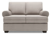 Causeuse personnalisable Roll de Sofa Lab de 64 po fabriquée au Canada en tissu d’apparence lin avec accoudoirs enroulés - gris Pax Slate