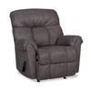 Fauteuil berçant et inclinable 8527 en tissu d'apparence cuir - commodore sombre