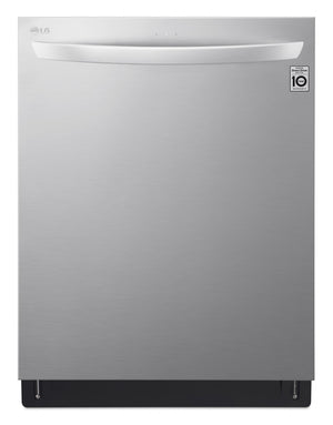 Lave-vaisselle intelligent encastré LG à 46 dBA de 24 po avec commandes sur le dessus et QuadWashMC - acier inoxydable Smudge-ProofMD - LDTS5552S