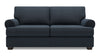 Sofa personnalisable Roll de Sofa Lab de 76 po de format condo fabriqué au Canada en tissu d’apparence lin bleu Luna Sailor