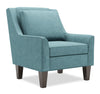 Fauteuil d’appoint club Sofa Lab personnalisable de 29 po fabriqué au Canada en tissu de velours bleu Sea Blue avec pattes en bois