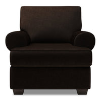  Fauteuil Roll de Sofa Lab personnalisable de 42 po fabriqué au Canada en tissu de chenille - brun Luxury Chocolate