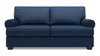 Sofa personnalisable Roll de Sofa Lab de 76 po de format condo fabriqué au Canada en tissu d’apparence lin bleu Pax Navy 