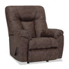 Fauteuil berçant inclinable 4703 en tissu d'apparence cuir - ranger café