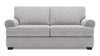 Sofa personnalisable Roll de Sofa Lab de 76 po de format condo fabriqué au Canada en tissu d’apparence lin gris Luna Domino 